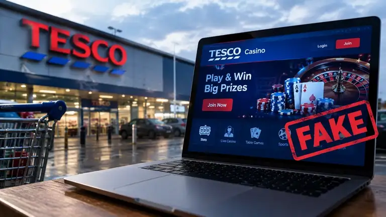 Fake Tesco casino reported to police, joins Barclays and Monzo scams