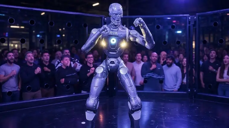 First human vs Terminator robot cage fight goes viral