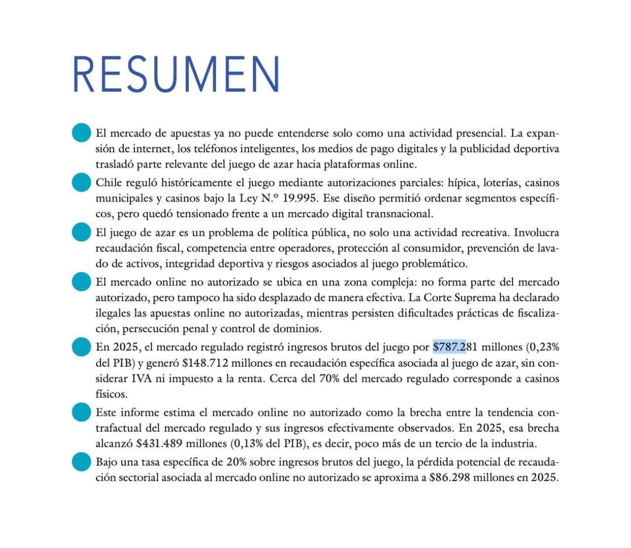 Illegal offshore iGaming revenue in Chile, CEP study 2025