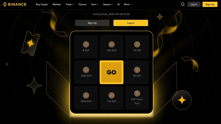 Binance runs its trading promotions on casino-style spin-and-reward mechanics