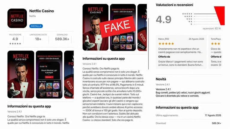 Fake Netflix Casino ads run wild on Meta with a forged Italian license
